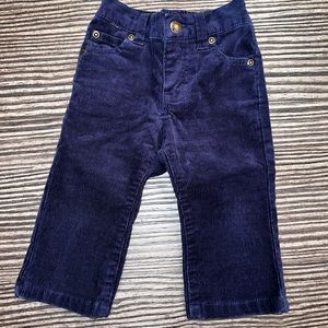 Janie and Jack Boys Navy Straight Leg Corduroy Pants size 6-12 months